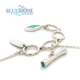 Sterling Silver Turquoise Necklace- 18 Inches
